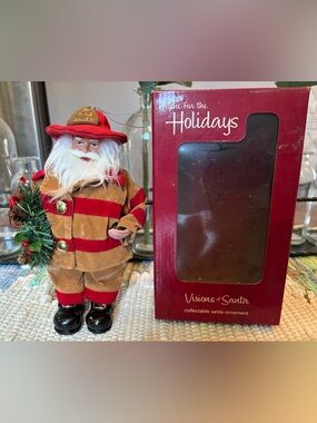 New Home for the Holidays Visions of Santa Fireman chief Christmas